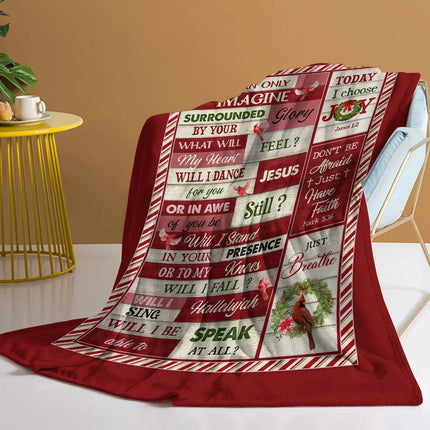 Christmas design Christmas red blanket on a chair 