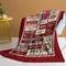 Christmas design Christmas red blanket on a chair 