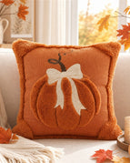 Orange Big Pumpkin / 45X45cm / Plush cover pillow core