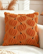 Rust Color Pumpkin With Handle / 45X45cm / Plush cover pillow core