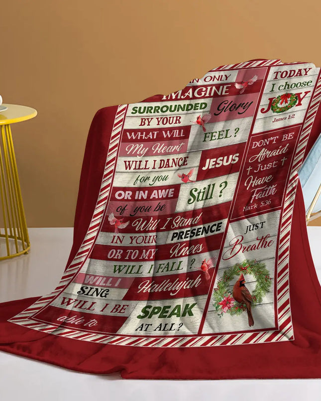 Christmas design Christmas red blanket on a chair 