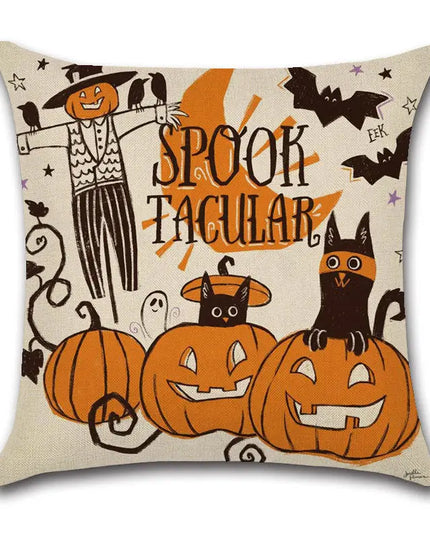 Halloween cartoon spooky design pillow case