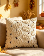 Beige Pumpkin With Handle / 45X45cm / Plush cover pillow core
