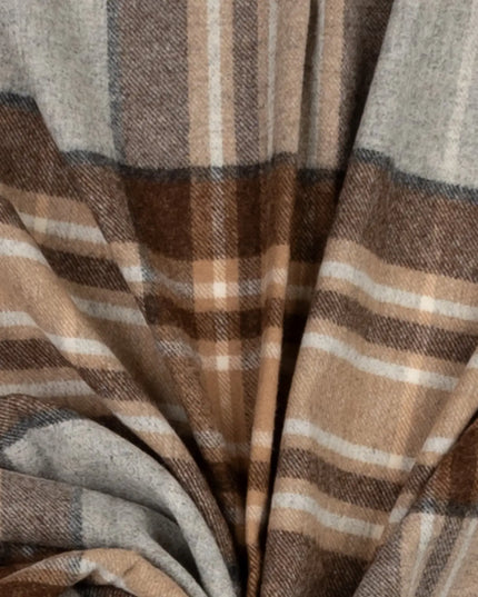 Highland Tweeds McKellar Shetland Lambswool Throw – McKellar tartan flat lay on white background