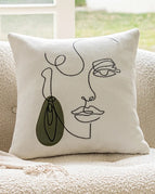 Earrings Girl 45X45cm / Feather Velvet Pillow