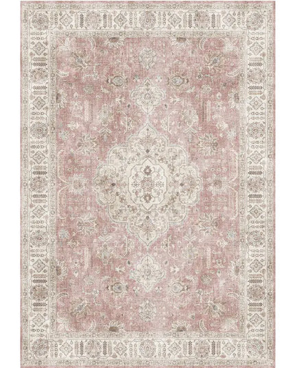 Decorative rug with intricate patterns on a white background